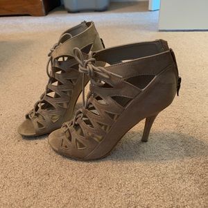 Chinese Laundry nude lace-up heels